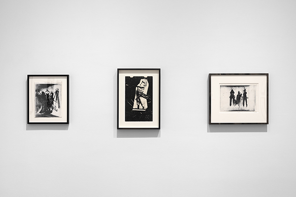 Installation view of BRUCE CONNER & JAY DEFEO (“we are not what we seem”), Paula Cooper Gallery, New York, 2021